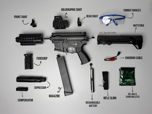 ARP9 Black Gel Blaster Toy Gun | Auto, Semi Auto