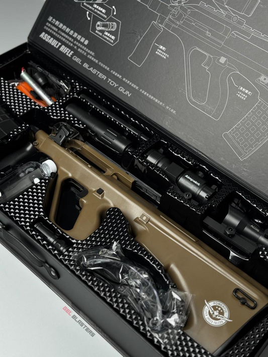 AUG Desert Tan Gel Blaster Toy Gun