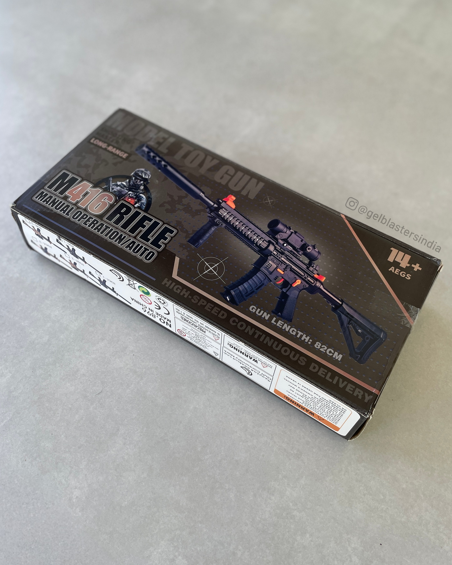 M416 Lite Gel Black Toy Gun | Manual,Auto modes