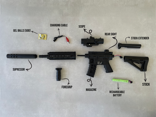 M416 Lite Gel Black Toy Gun | Manual,Auto modes