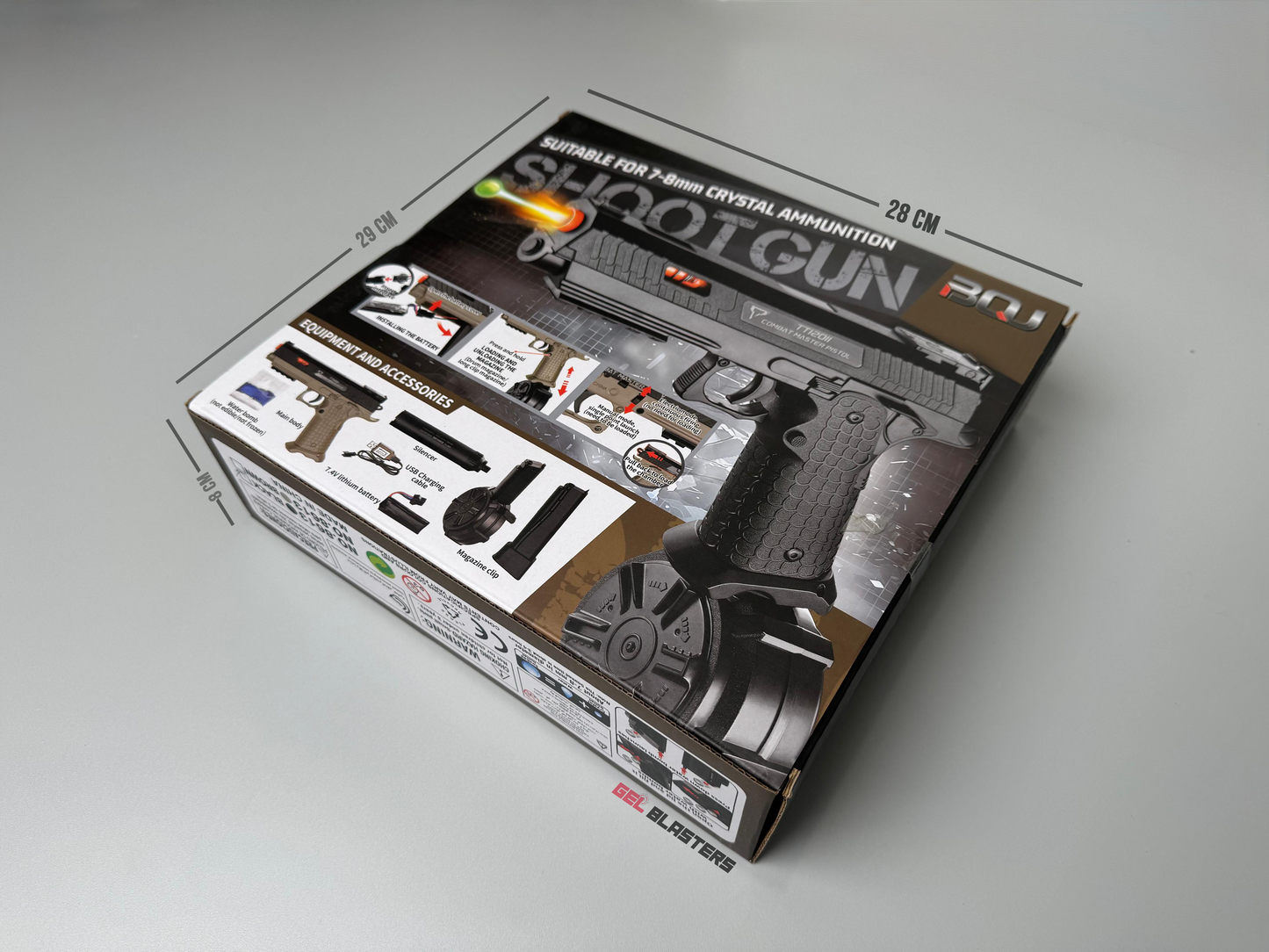 TTI 2011 Pistol, Black | Gel Blaster Toy Gun