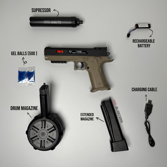 TTI 2011 Pistol, Sand| Gel Blaster Toy Gun