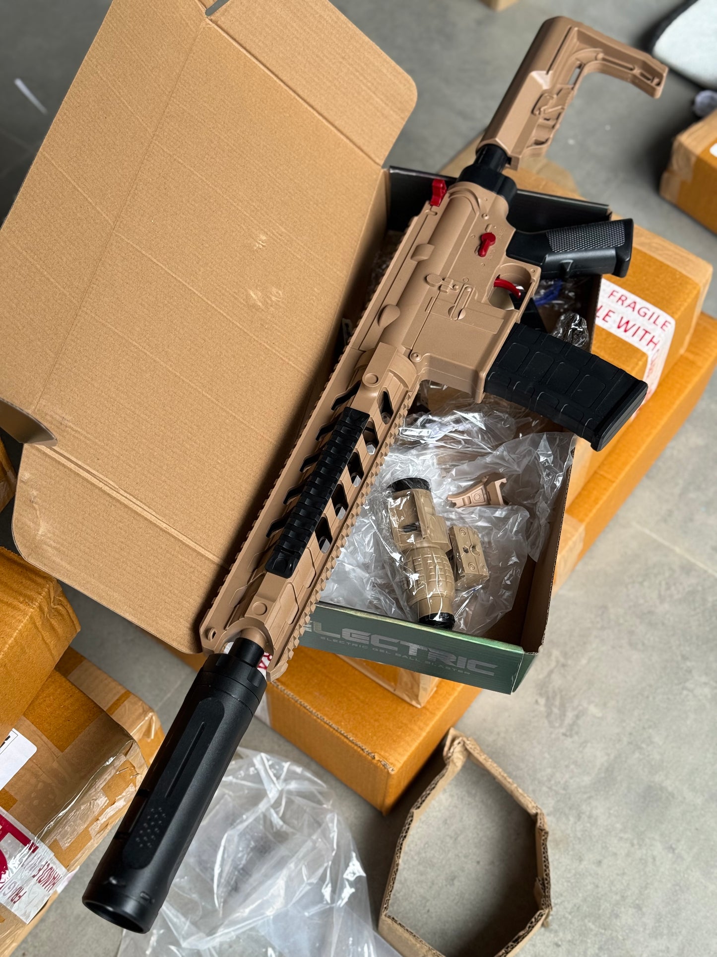 M4 VIPER DESERT TAN Gel Blaster Toy Gun | Smoke Tracer