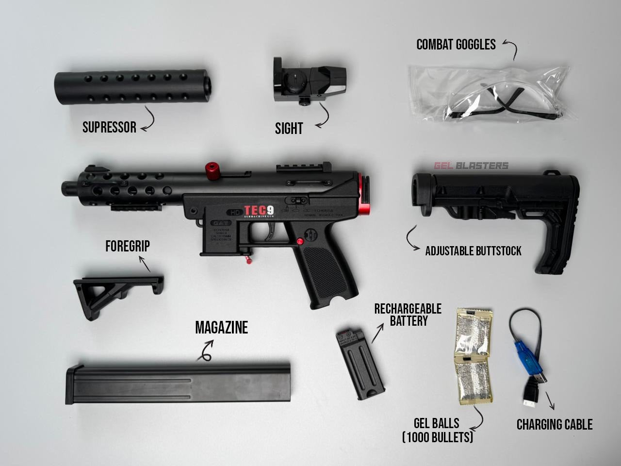 TEC 9 Gel blaster toy gun