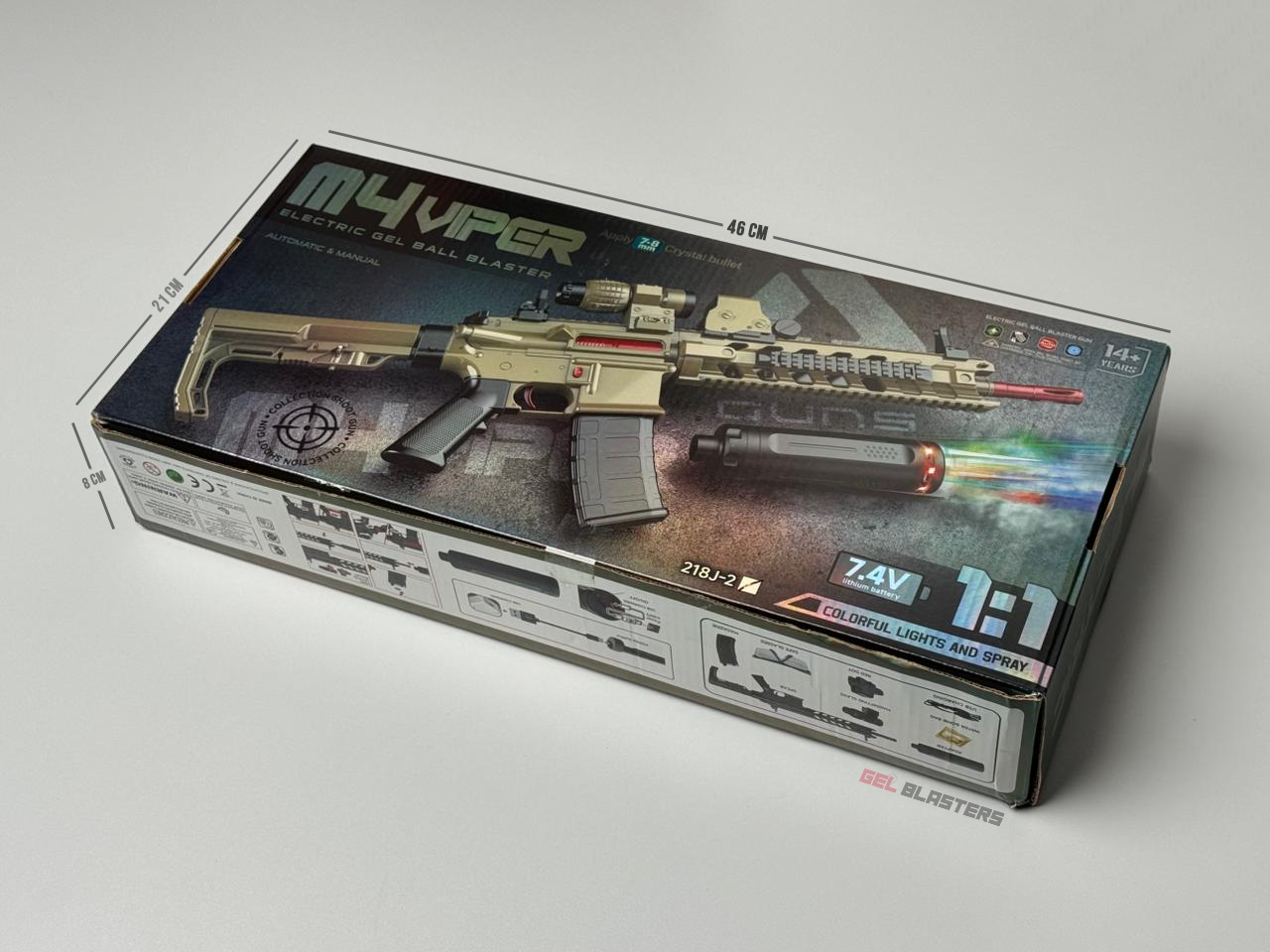 M4 VIPER DESERT TAN Gel Blaster Toy Gun | Smoke Tracer