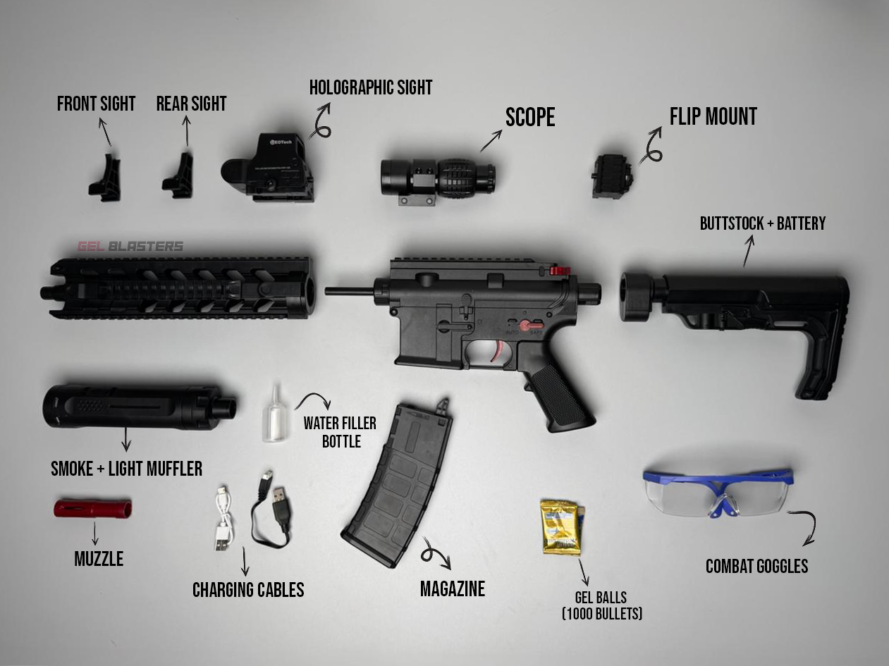M4 VIPER BLACK Gel Blaster Toy Gun | Smoke Tracer
