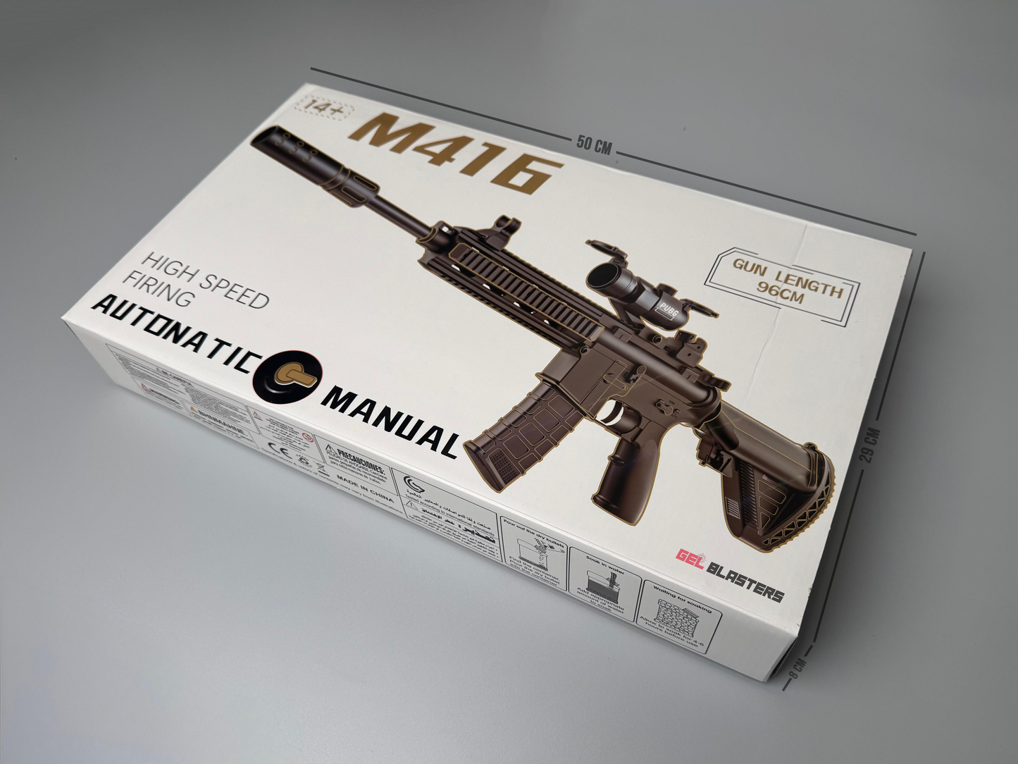 M416 Gel blaster toy gun with light tracer